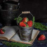 panier de fraise rétro