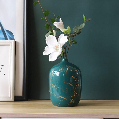 vase turquoise céramique