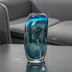 Vase Design Bleu transparent