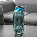Vase Design Bleu transparent